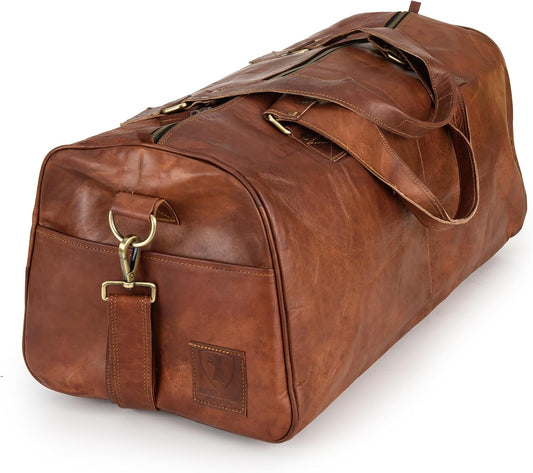 Adventure-Ready Premium Leather Duffle Bag