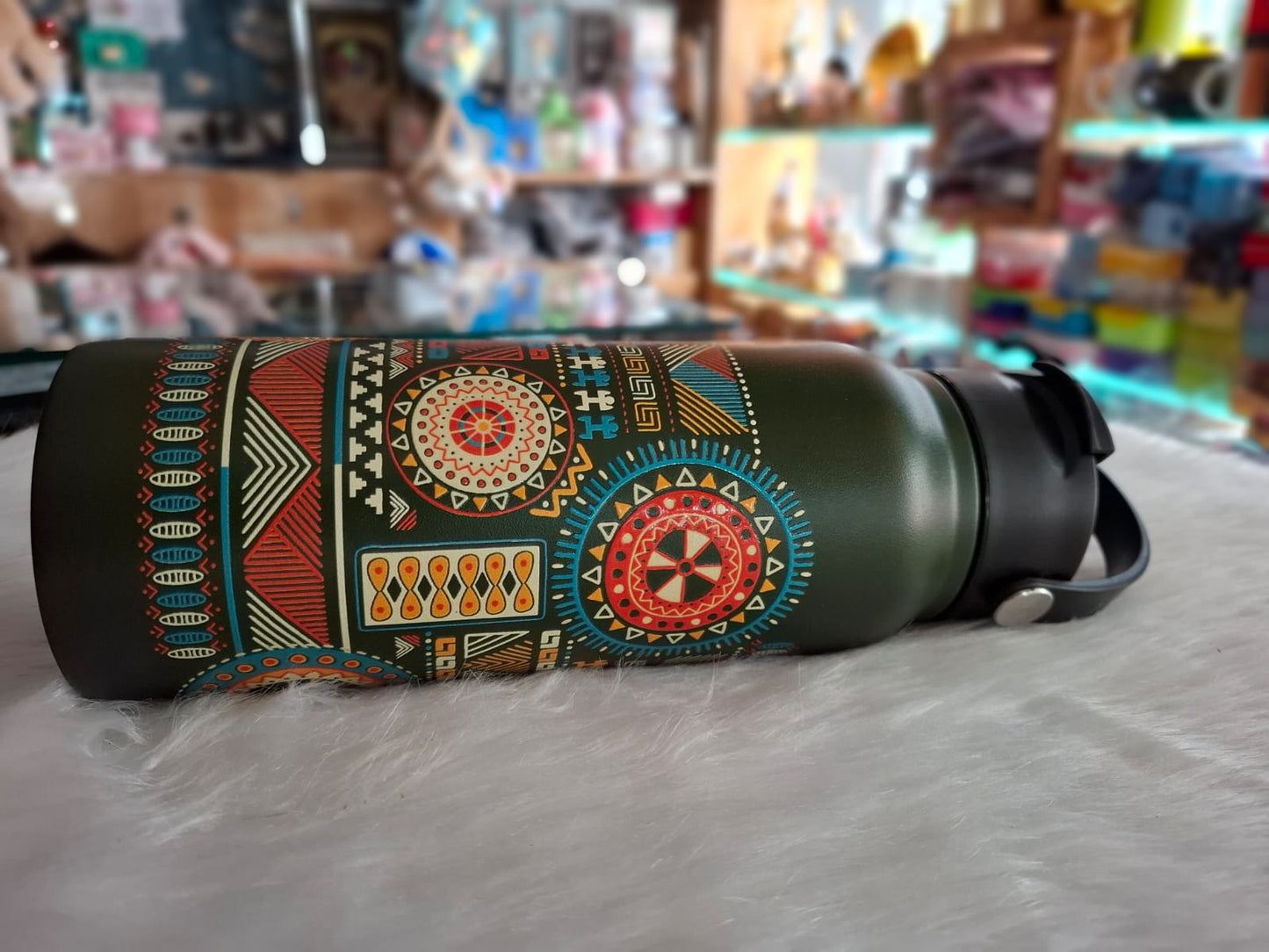 Arabic Print Stainless Steel Water Bottle for Sports & Outdoor Use