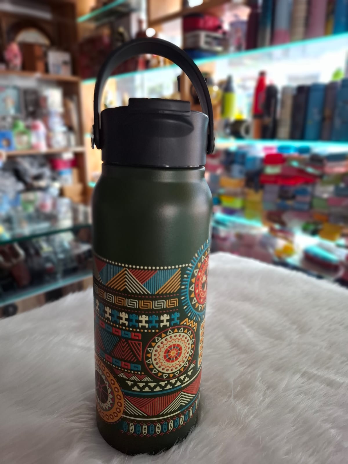 Arabic Print Stainless Steel Water Bottle for Sports & Outdoor Use