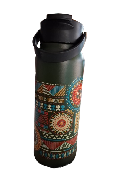 Arabic Print Stainless Steel Water Bottle for Sports & Outdoor Use