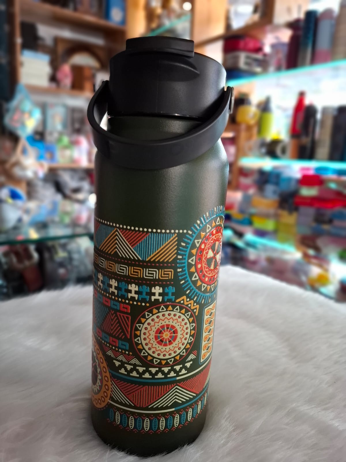 Arabic Print Stainless Steel Water Bottle for Sports & Outdoor Use