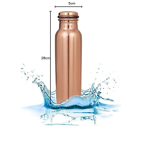 Classic 1L Plain Copper Water Bottle – Ayurvedic Wellness in Pure Copper