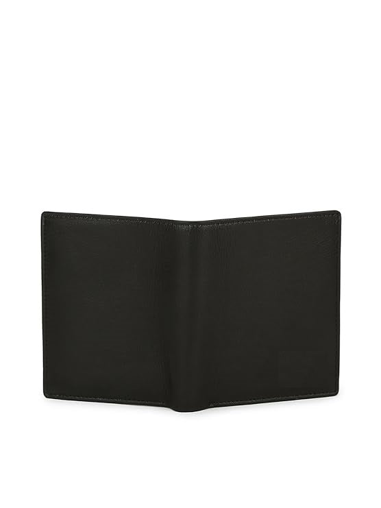 Contemporary Bi-Fold Wallet Crafted from Real Leather