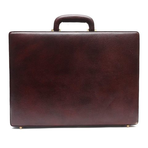 "Elegant Brown Leather Suitcase Bag for Professionals"