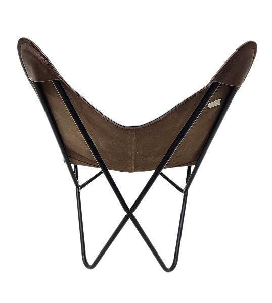 Elegant Handmade Brown Leather Butterfly Chair