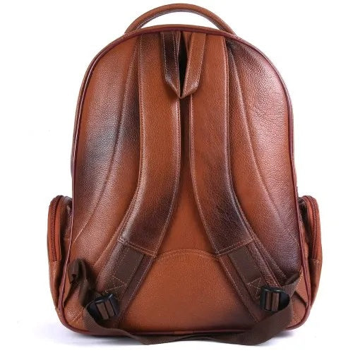 Eminence Voyage Leather Backpack with Zip Closure