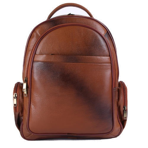 Eminence Voyage Leather Backpack with Zip Closure