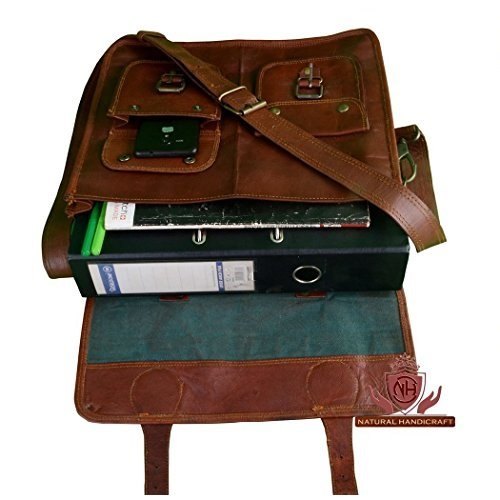 Exclusive Vintage Leather Messenger Briefcase Bag