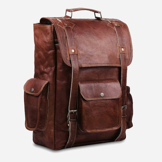 Executive Class Leather Shoulder Backpack