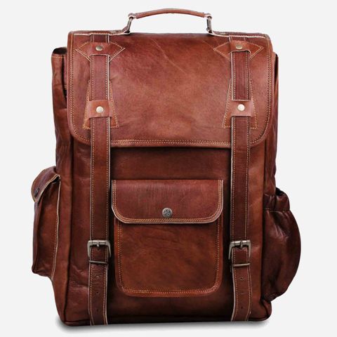 Executive Class Leather Shoulder Backpack