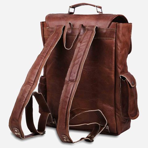 Executive Class Leather Shoulder Backpack