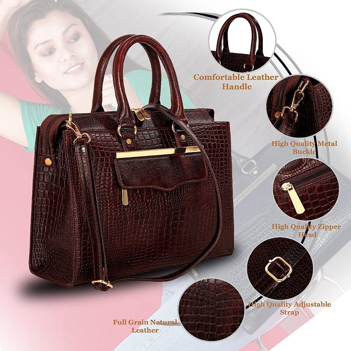 "Exquisite Leather Satchels and Tote Handbags: Timeless Style"