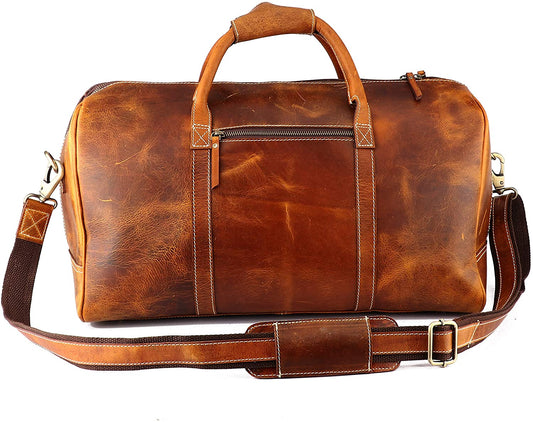 Handcrafted Full Grain Leather Duffle Bag