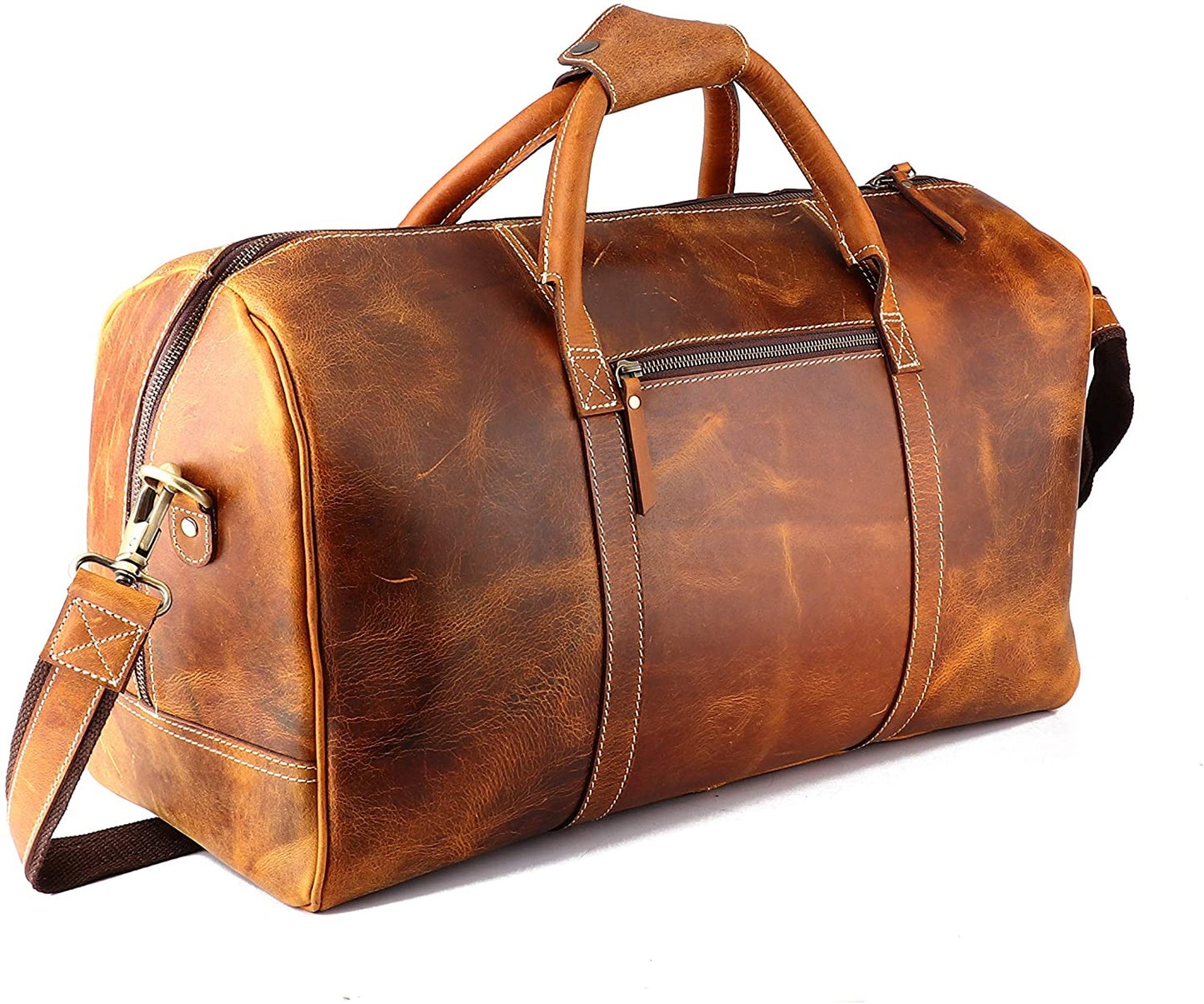 Handcrafted Full Grain Leather Duffle Bag