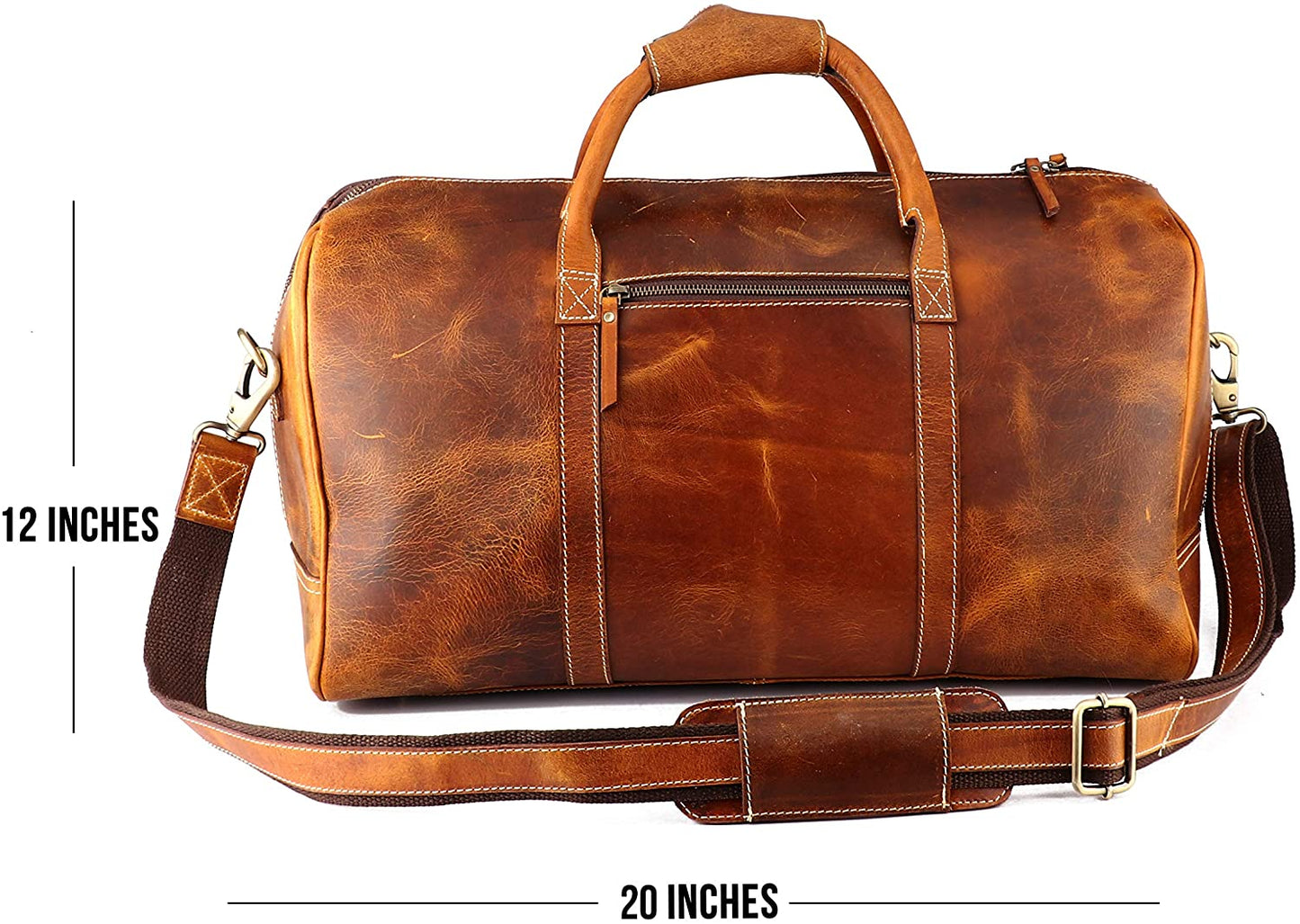 Handcrafted Full Grain Leather Duffle Bag