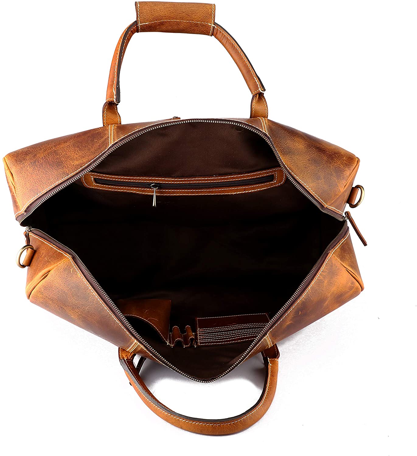 Handcrafted Full Grain Leather Duffle Bag