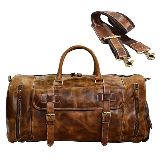 Handcrafted Leather Duffle Bag