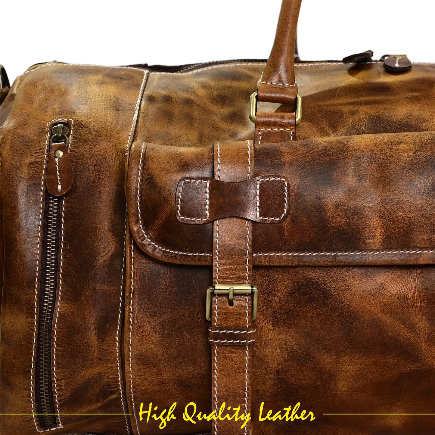 Handcrafted Leather Duffle Bag