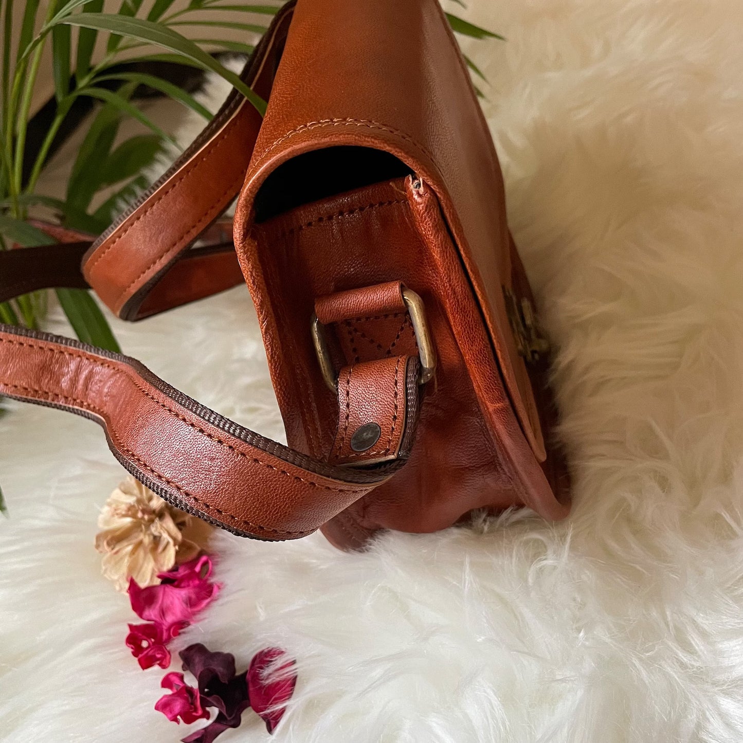 Handcrafted Leather Mini Crossbody Sling Purse