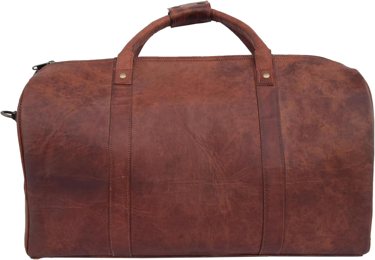 Handcrafted Vintage Leather Travel Duffle Bag