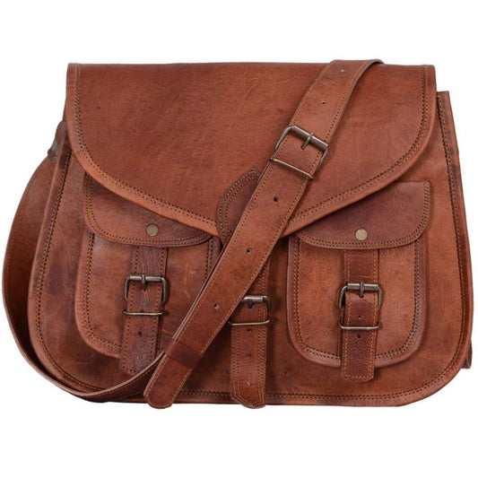 Handcrafted Women's Leather Crossbody Satchel