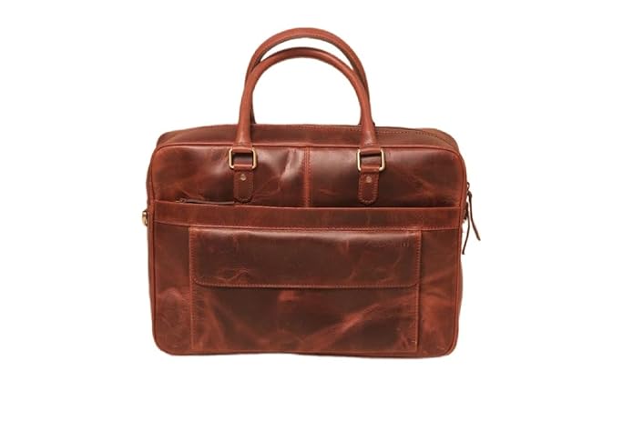 Men’s Classic Buff Leather Messenger Bag