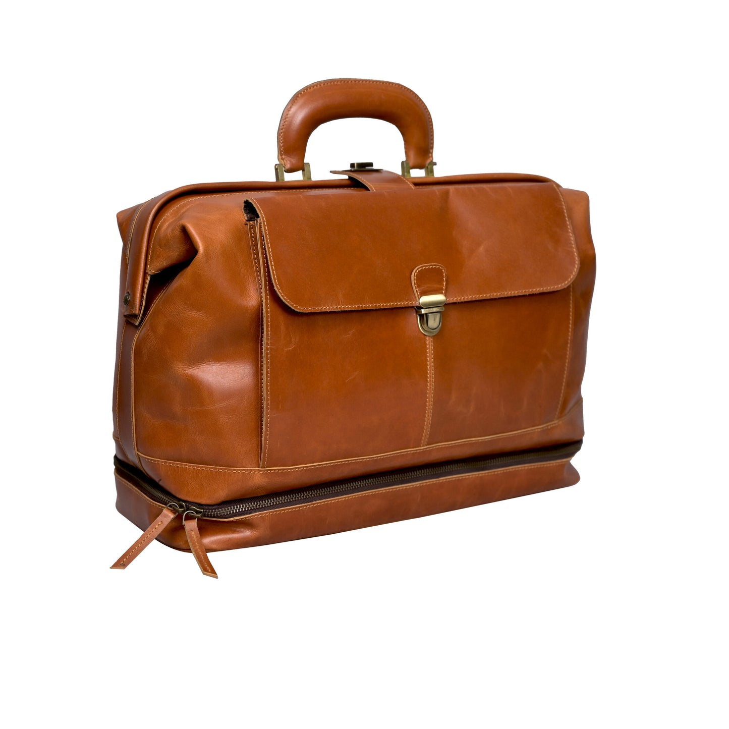 Men's Expandable Leather Doctor Bag