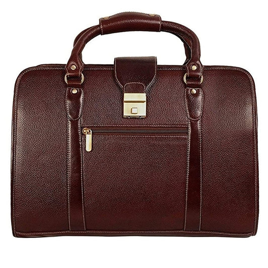 Men's Leather Laptop Briefcase Stylish Office Bag