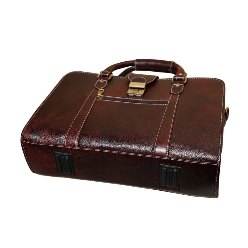 Men's Leather Laptop Briefcase Stylish Office Bag