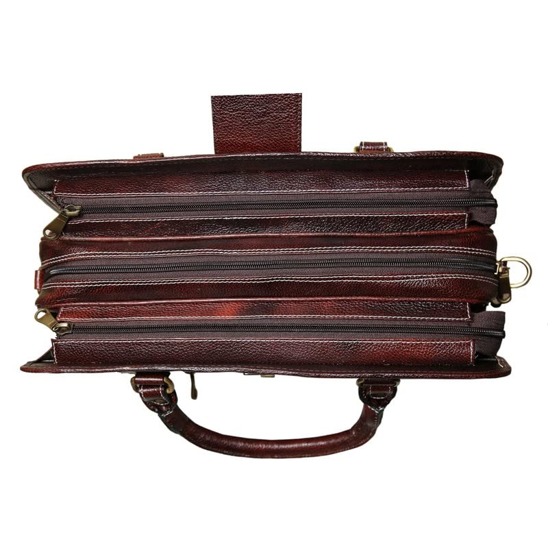 Men's Leather Laptop Briefcase Stylish Office Bag