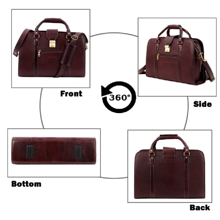 Men's Leather Laptop Briefcase Stylish Office Bag