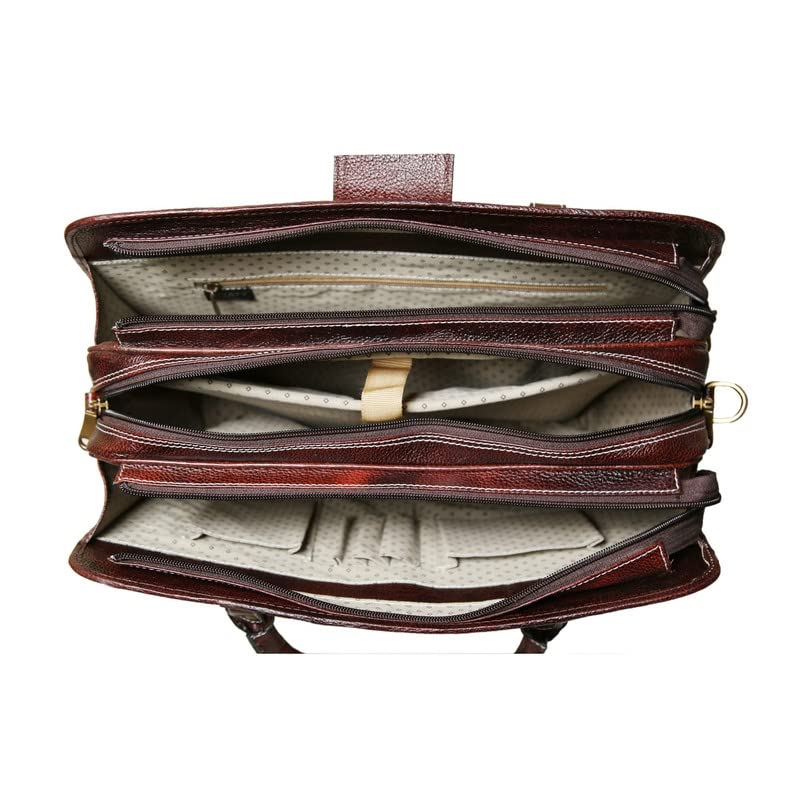 Men's Leather Laptop Briefcase Stylish Office Bag