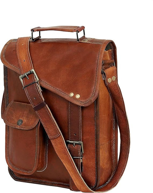 Men's Stylish Leather Shoulder Bag Multifunctional Design