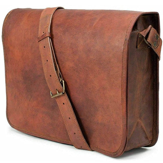 MetroFold Leather Full-Flap Messenger Bag