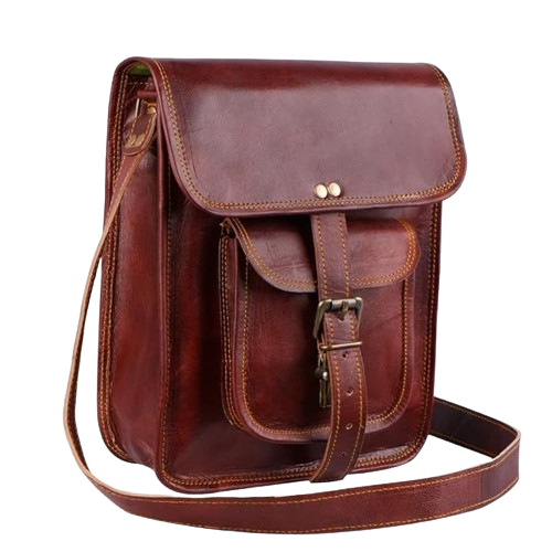 Nomad Elite Unisex Leather Crossbody Travel Bag with Adjustable Strap