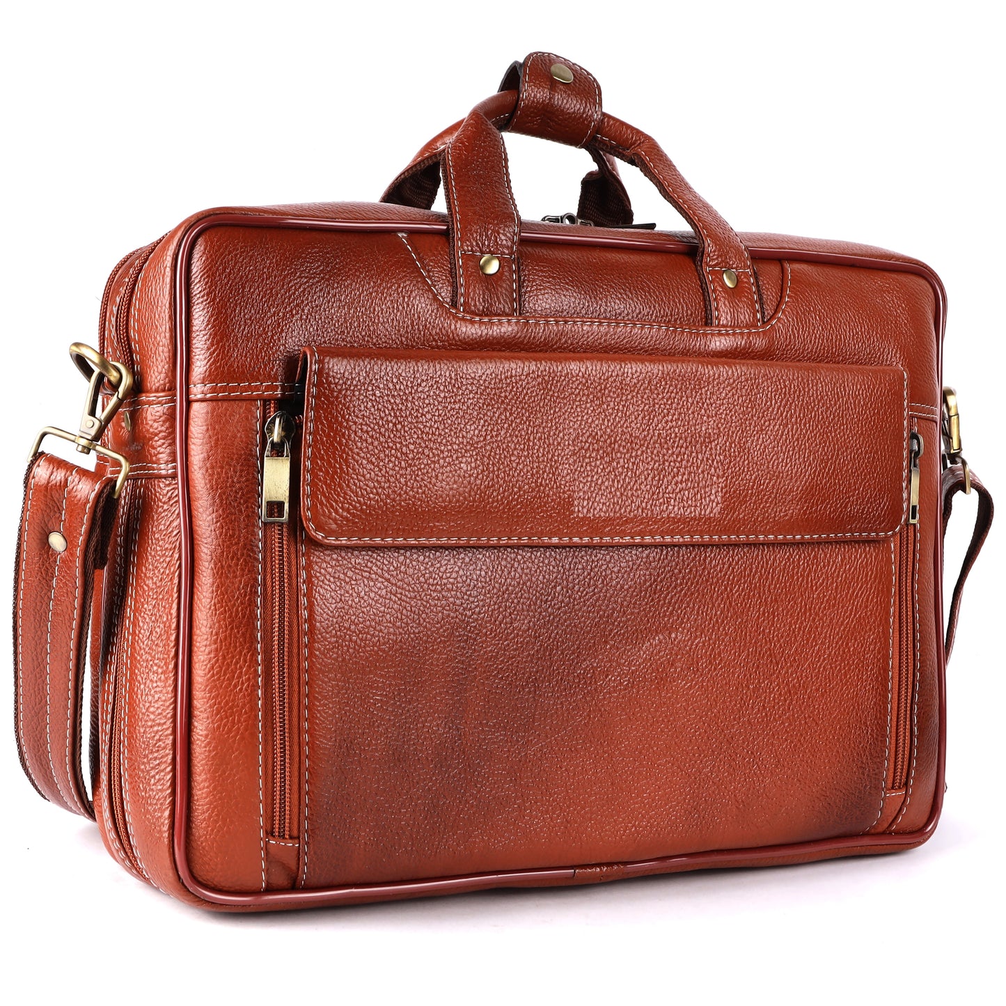 Premium Unisex Adult Briefcase Bag in Genuine Leather