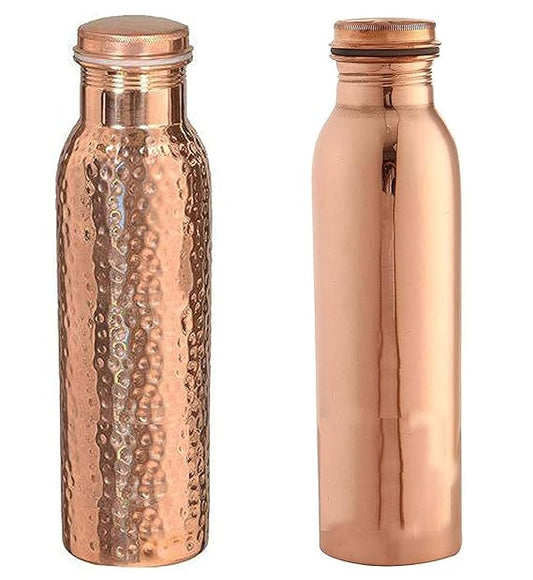 Set of 2 Leak-Proof Copper Water Bottles (950ml)