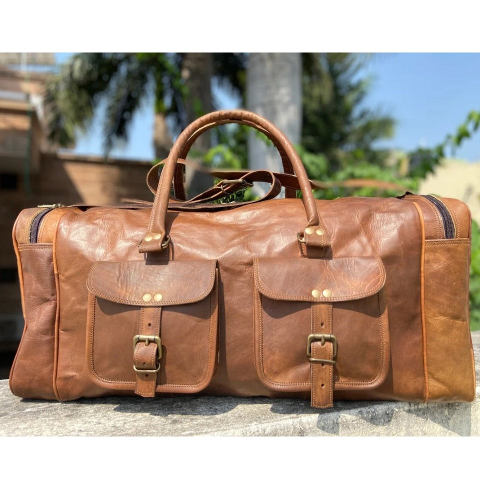 Traveler's Choice Leather Duffle Bag