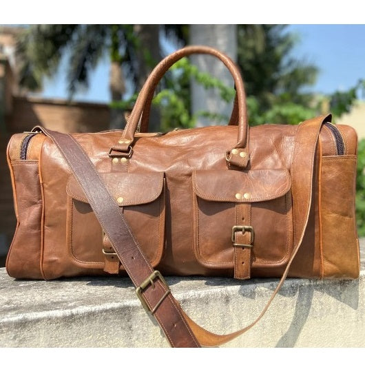 Traveler's Choice Leather Duffle Bag