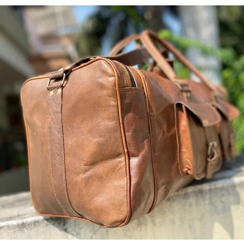 Traveler's Choice Leather Duffle Bag