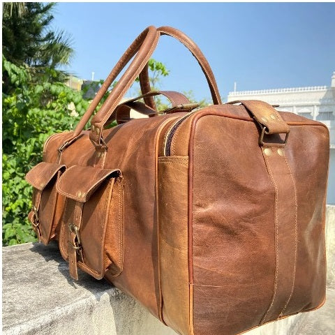 Traveler's Choice Leather Duffle Bag