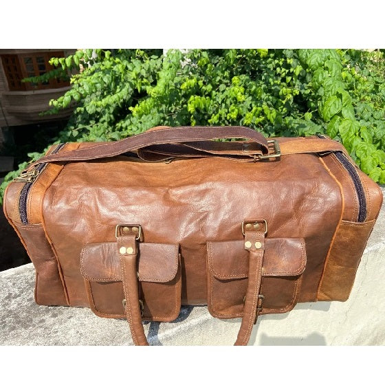 Traveler's Choice Leather Duffle Bag