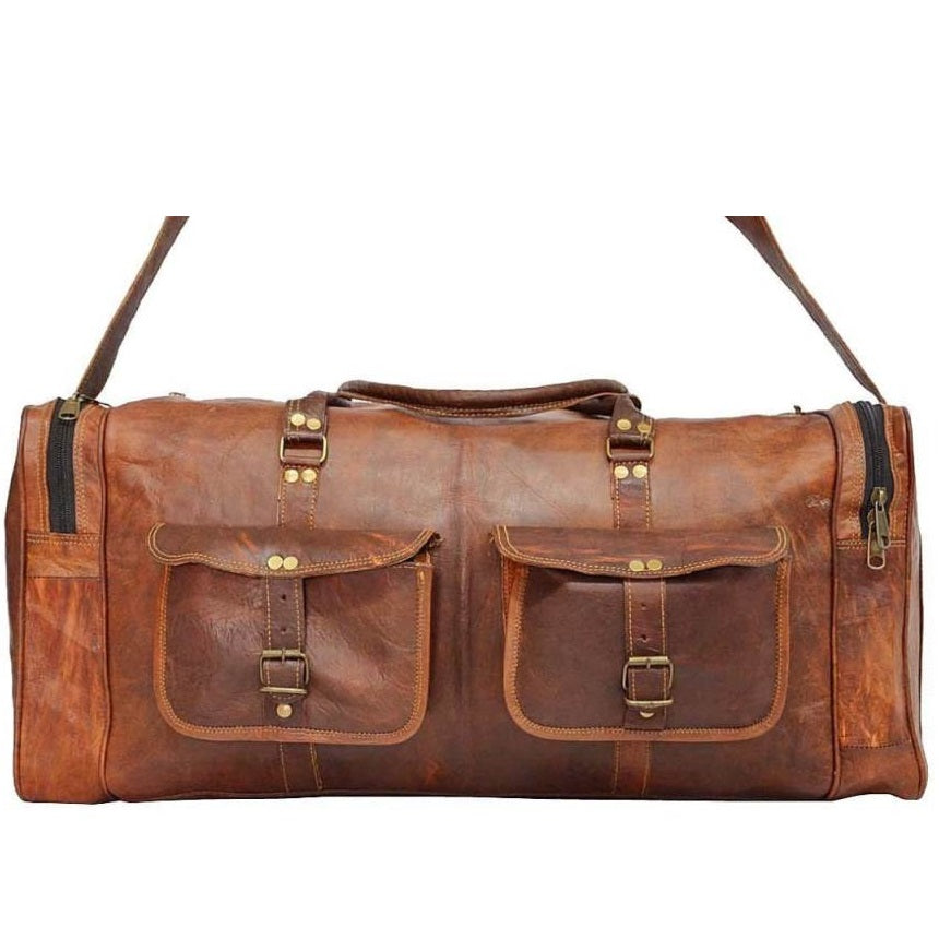 Traveler's Choice Leather Duffle Bag