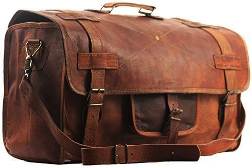 Leather Duffel Travel Gym Overnight Weekend