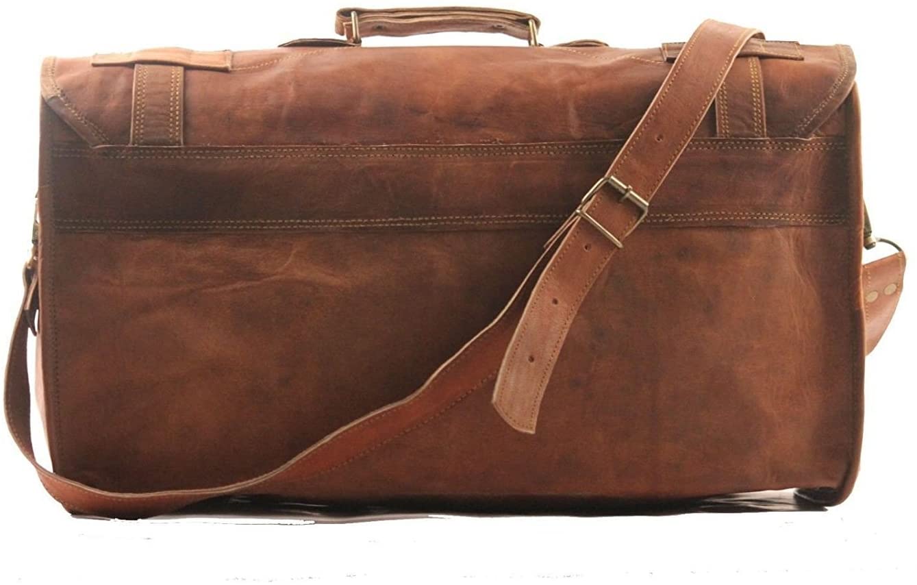 Leather Duffel Travel Gym Overnight Weekend