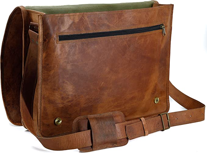 Full Flap Leather Messenger Bag