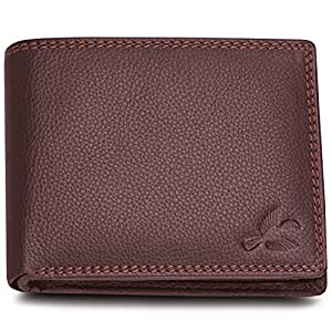 Brown Genuine Leather RFID  Wallet