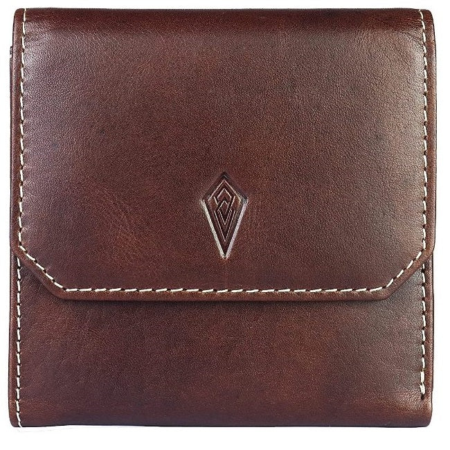 Brown Leather Unisex RFID Blocking Wallet