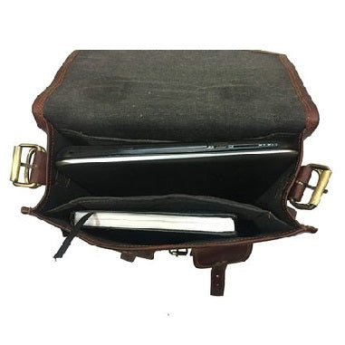 Front Pocket Leather Messenger Bag