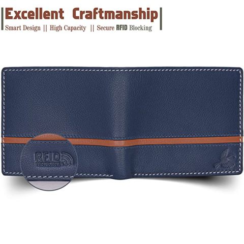  Genuine Leather Elegant RFID Wallet